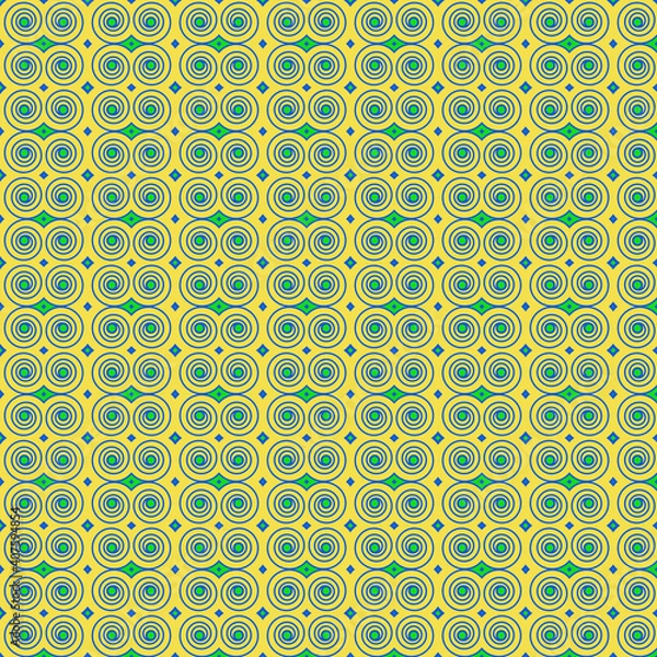 Obraz IIllustration with repetitive geometric shapes, trendy color # FFCC66 Illuminating. Abstract background for web pattern, wallpaper, digital graphics, packaging, objects and artistic decor.