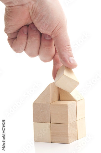 Fototapeta brick in hand