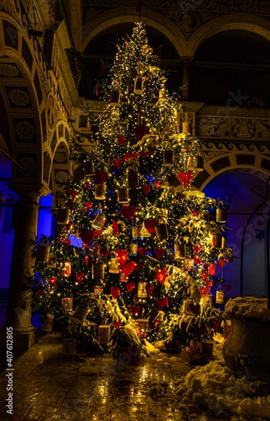 Obraz christmas tree with lights