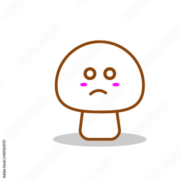 Fototapeta Cute character small sad pose