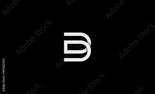 Fototapeta Initial DD DB Logo Design icon Illustration