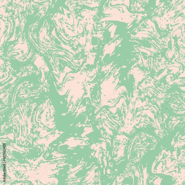 Fototapeta Marbled texture seamless vector pattern in mint green. Surface print design for fabrics, stationery, scrapbook paper, gift wrap, home decor, wallpaper, textiles, backgrounds, and packaging.