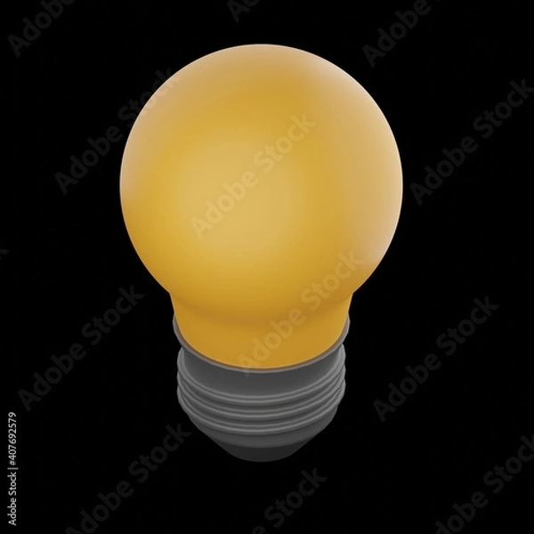 Obraz Isometric Icon bulb idea