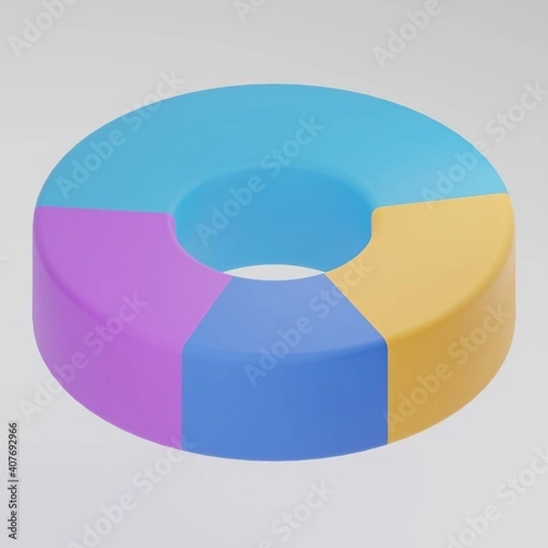 Obraz Isometric Icon circular chart