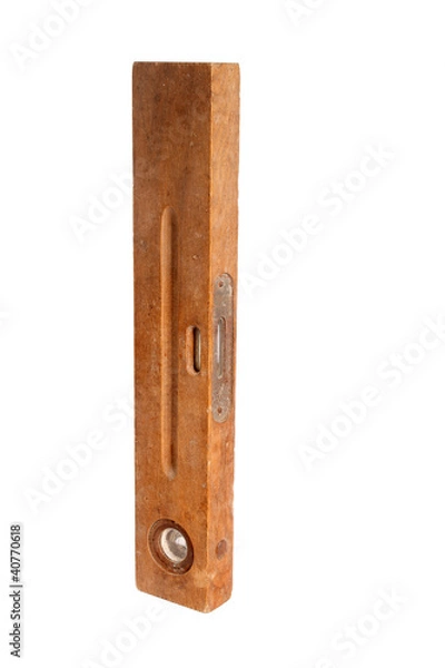 Obraz Old wooden bubble level