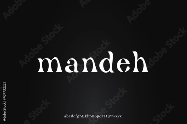 Fototapeta mandeh lowercase alphabet letters set mystical serif