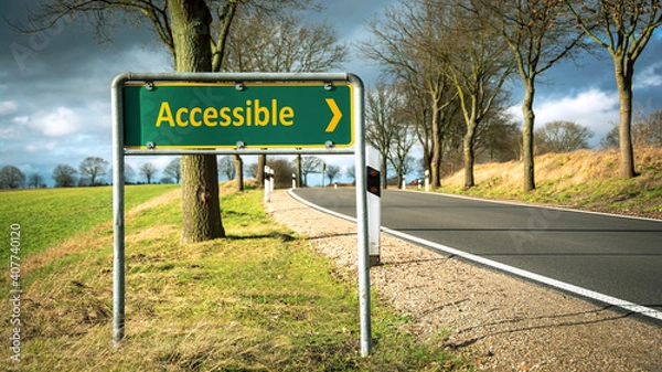 Obraz Street Sign to Accessible