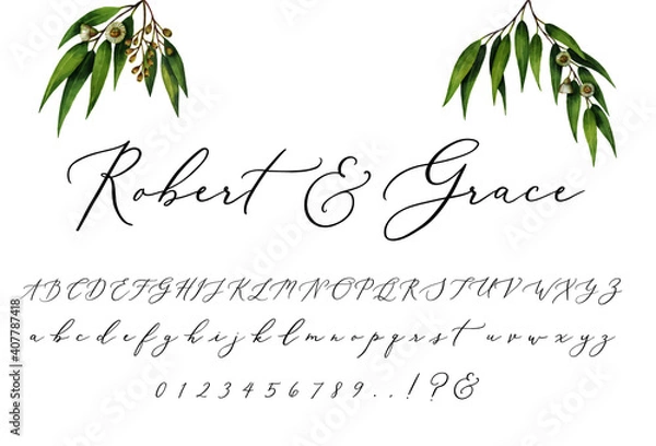 Obraz Wedding Invitation Script Font