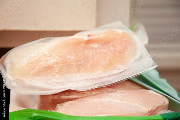 Obraz Frozen Packed Chicken Breast Fillets