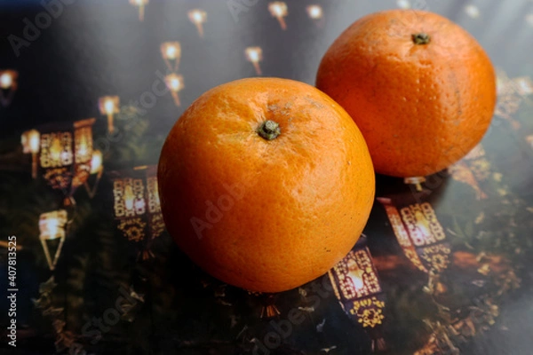 Fototapeta Close up, Orange with blurred image background