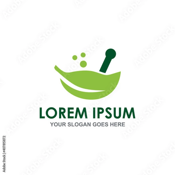 Fototapeta nature pharmacy logo vector image