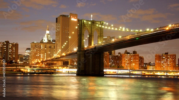 Obraz Brooklyn Bridge by night