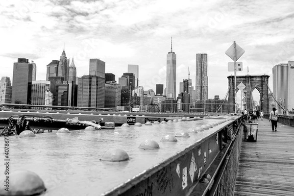Obraz Manhattan from Brooklyn Bridge