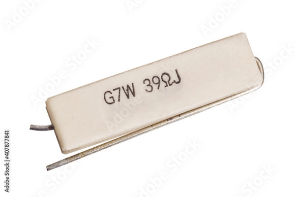 Obraz Powerful ceramic fixed resistor isolated on white background