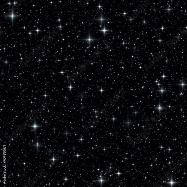 Obraz Night Sky Full of Stars Seamless Background. Deep Space Texture