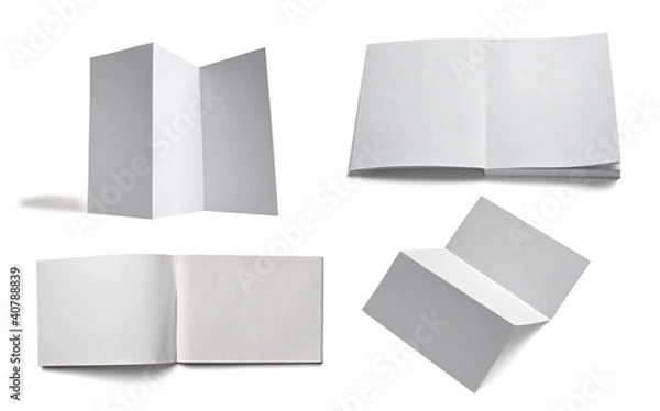 Fototapeta leaflet notebook textbook white blank paper template