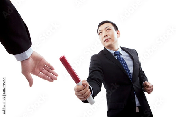 Obraz Business people in passing the baton