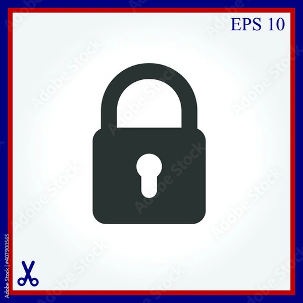 Obraz Lock vector icon