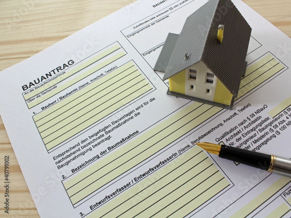 Fototapeta Bauantrag
