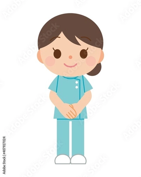 Fototapeta 看護師 女性 待機