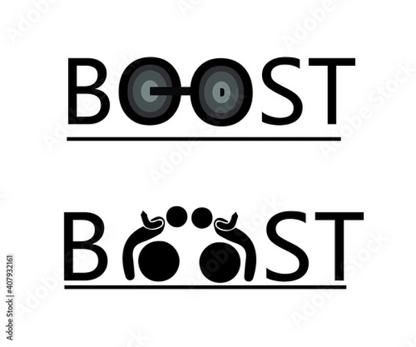 Fototapeta Boost latter logo