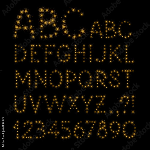 Obraz Christmas vector Alphabet