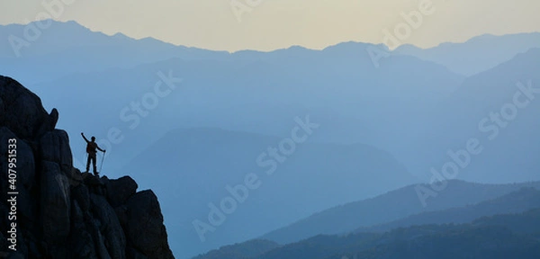 Obraz fog over the mountains