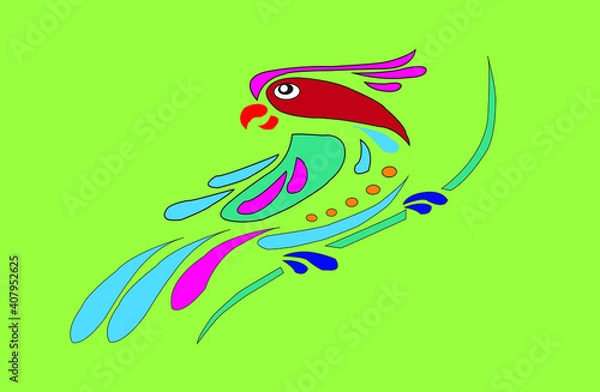 Obraz interesting bird illustration