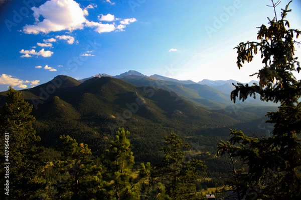 Obraz sunset in the mountains