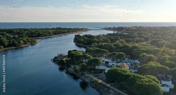 Fototapeta La Grande-Motte vue du ciel