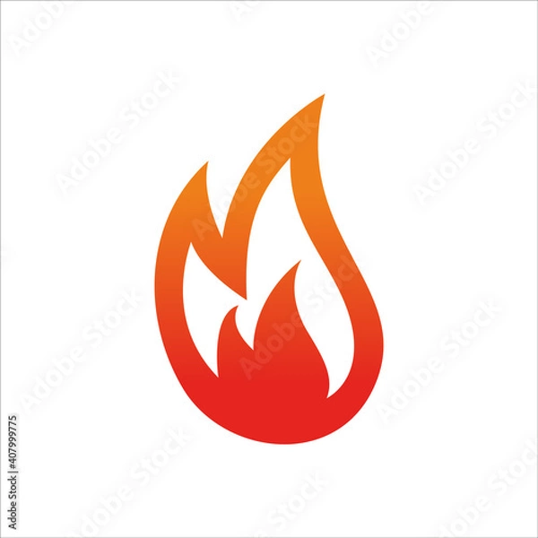 Fototapeta Red fire abstract logo vector.