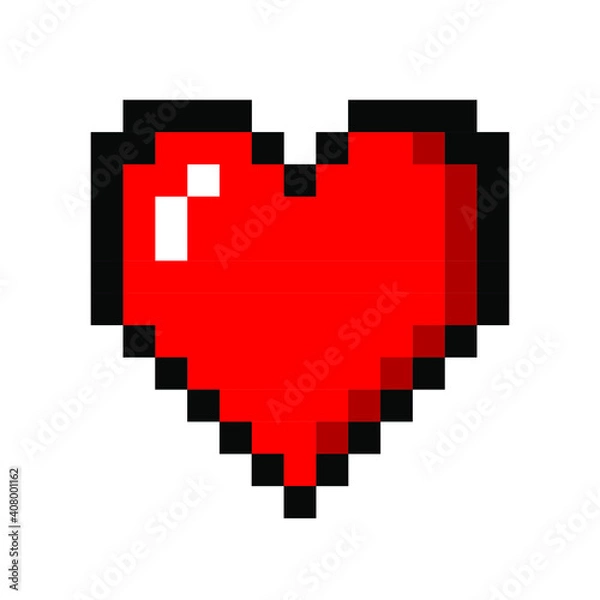 Fototapeta The heart shape symbol isolated on white background. Metaphorical or symbolic ideograph of love and affection.