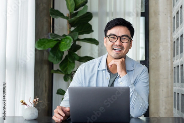 Fototapeta man work using computer hand typing laptop keyboard contact us.student study learning education online.adult professional people chatting search at office.concept for technology device business