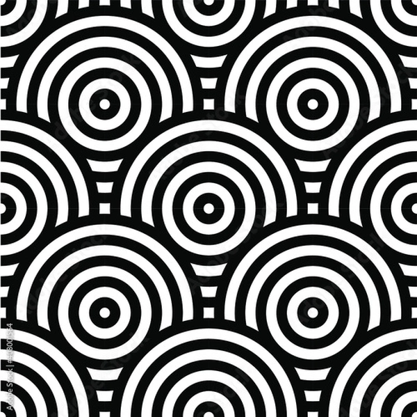 Fototapeta Abstract retro seamless linear pattern for packaging, merchandise, advertising etc.