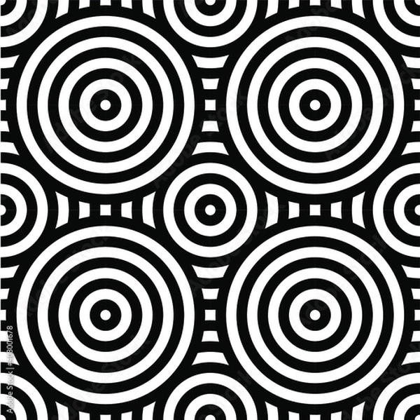 Fototapeta Abstract retro seamless linear pattern for packaging, merchandise, advertising etc.