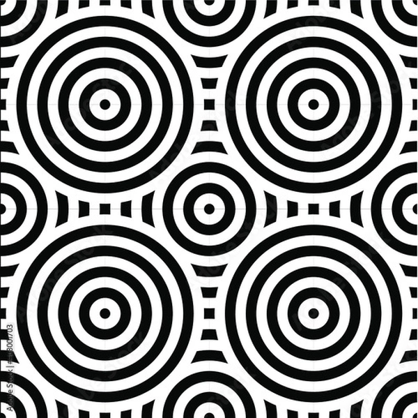 Fototapeta Abstract retro seamless linear pattern for packaging, merchandise, advertising etc.