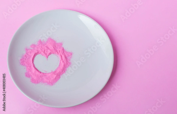 Obraz pink easter egg with pink ribbon