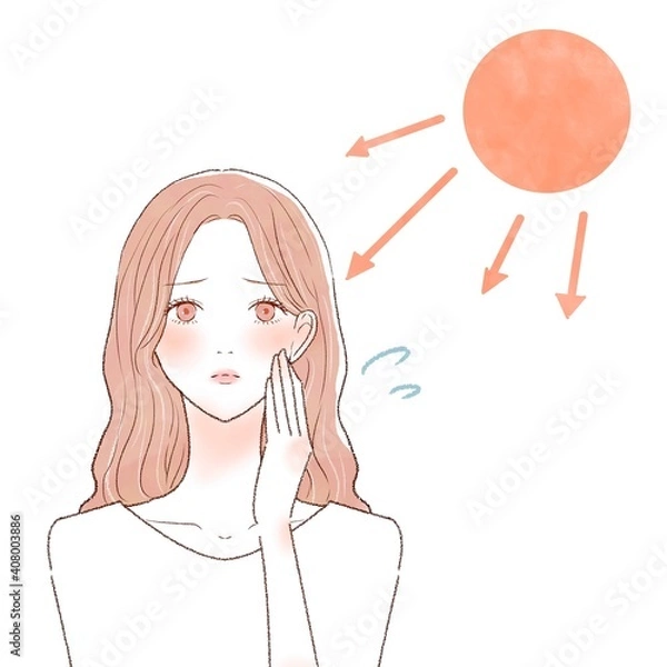 Obraz スキンケア　女性　紫外線