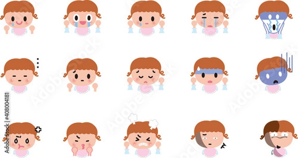 Obraz あかちゃんの表情色々セット