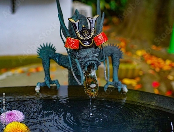 Obraz 手水舎の龍