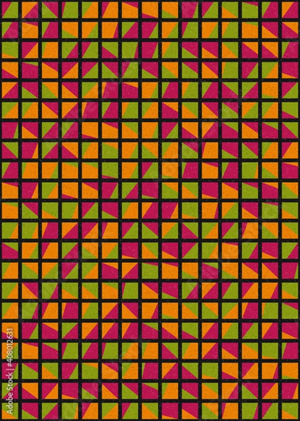 Fototapeta Abstract Geometric Pattern generative computational art illustration