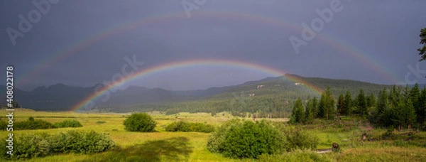 Obraz rainbow over field