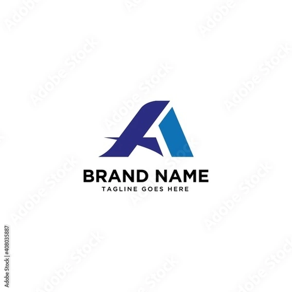 Obraz Letter A Monogram Logo Design Minimal.