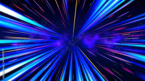 Fototapeta Vector abstract circular geometric background. Circular geometric centric motion pattern. Starburst dynamic lines or rays