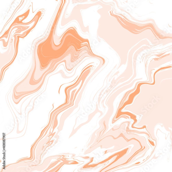 Fototapeta Abstract white orange hand drawn procreate