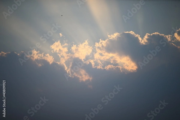 Obraz sun beams and clouds