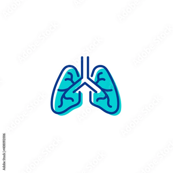 Fototapeta Tytuł	
Lungs Infected Pneumonia Coronavirus Linear Line Icon Editable stroke	