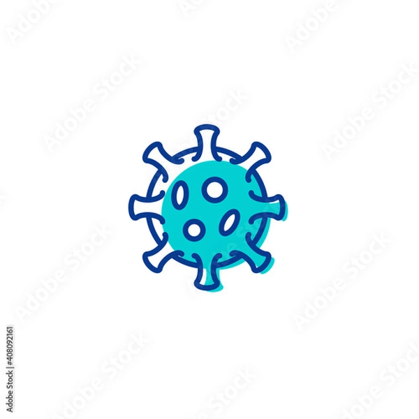 Fototapeta Virus Coronavirus Linear Line Icon Editable stroke