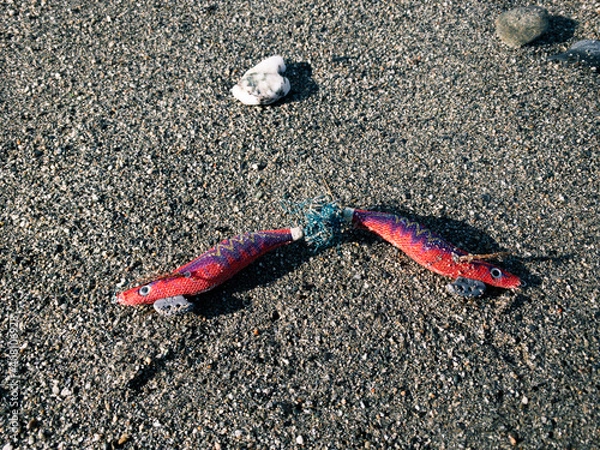 Obraz red and black stones