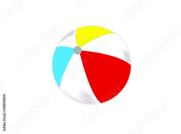 Obraz Beach Ball simple illustration clip art vector, flat.